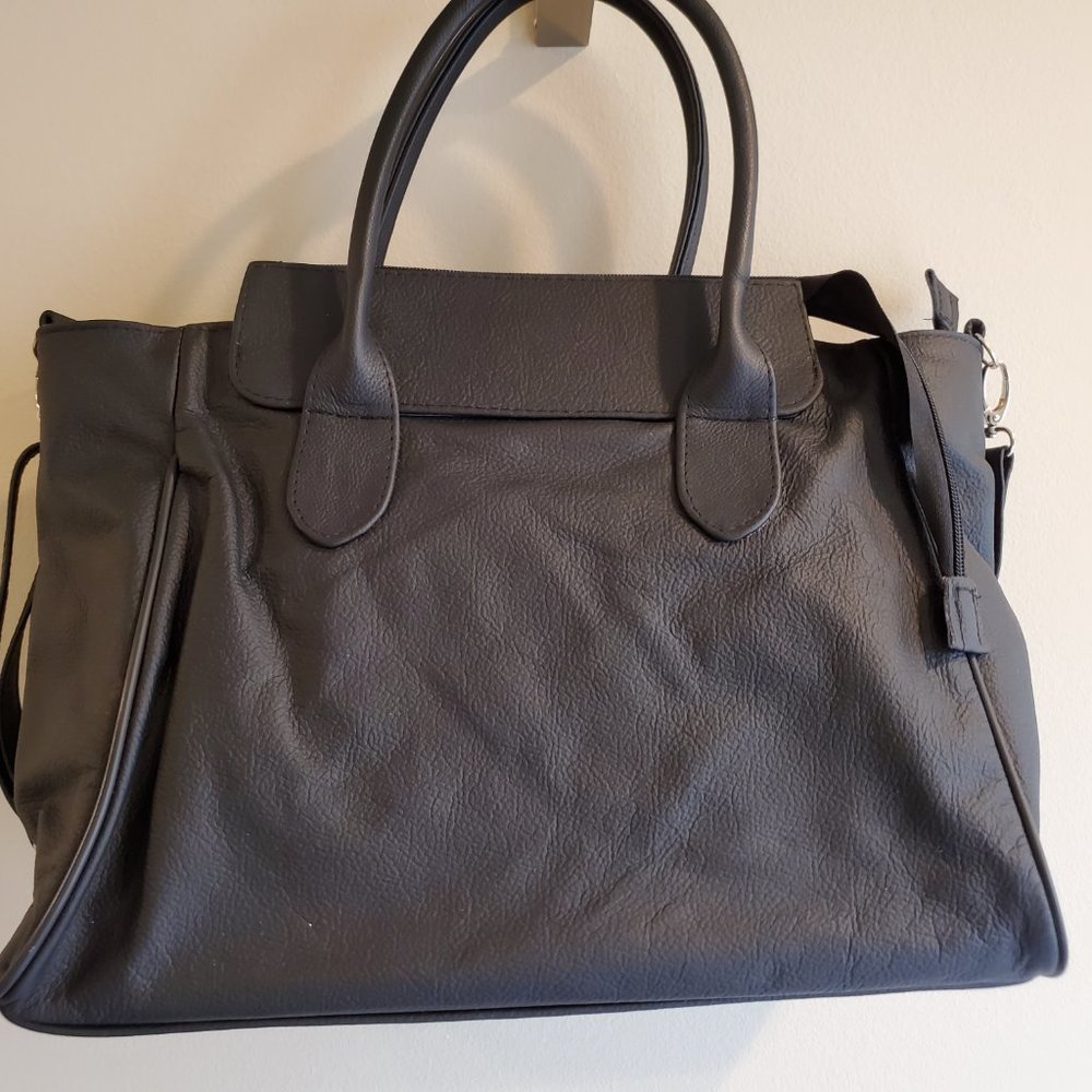 Leather Handmade Messenger Bag Black